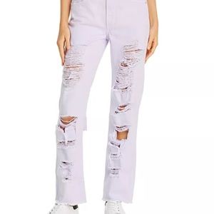Alice + Olivia distressed Jeans size 26 in light lilac